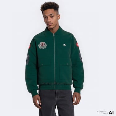  adidas VRCT Erkek Yeşil Yün Ceket
