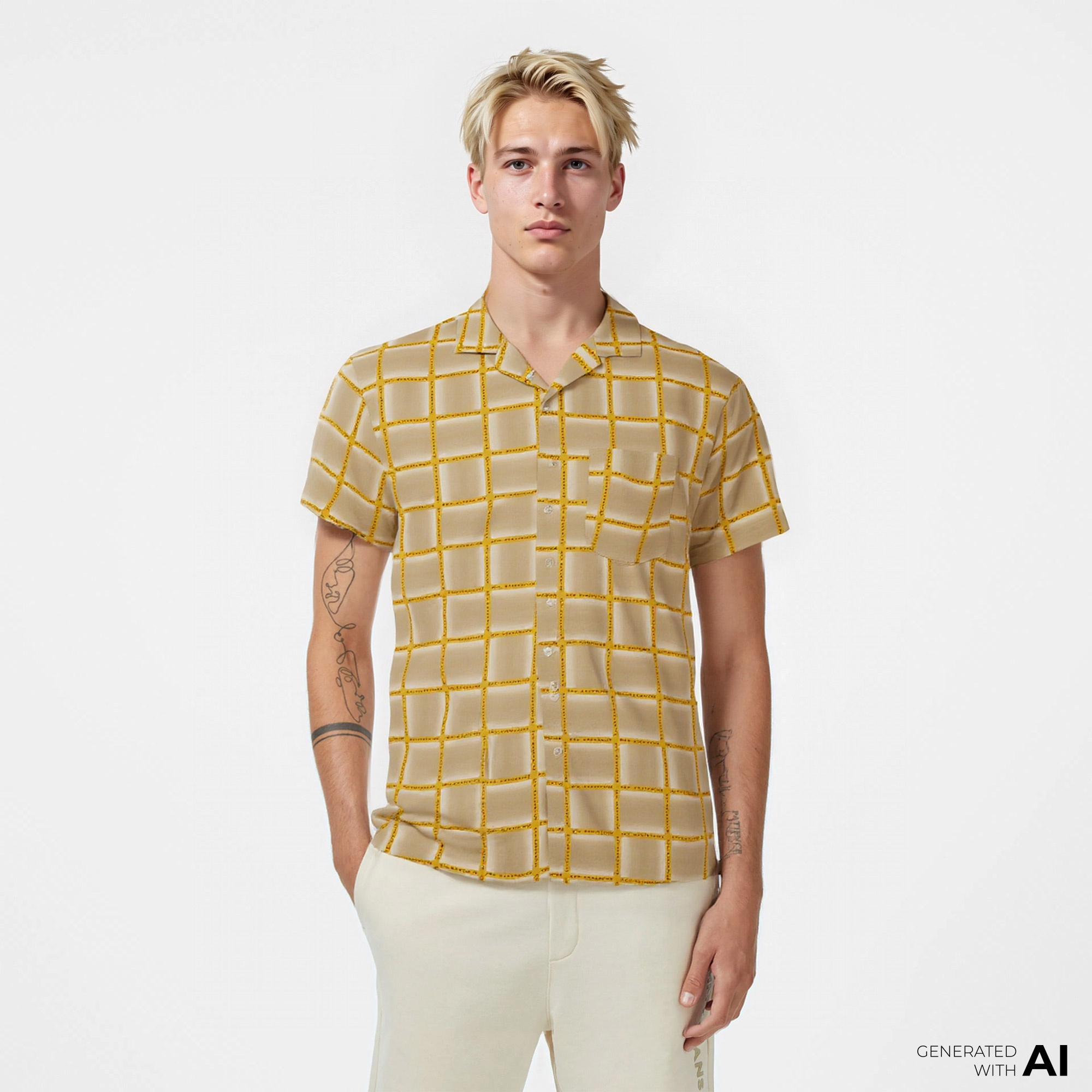 Huf Flynn Resort Erkek Sarı Gömlek