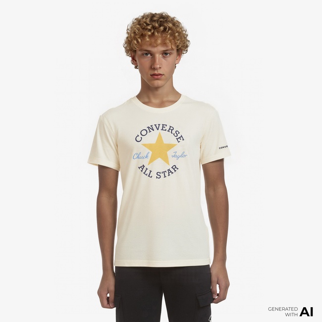  Converse Chuck Taylor Çocuk Krem T-Shirt