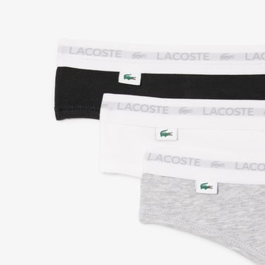  Lacoste Kadın Regular Fit 3'lü Renkli Külot