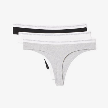  Lacoste Kadın Regular Fit 3'lü Renkli Külot