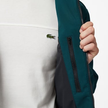  Lacoste Erkek Kapüşonlu Koyu Yeşil Yağmurluk