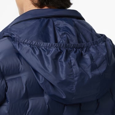  Lacoste Erkek Dik Yaka Kapitone Lacivert Mont