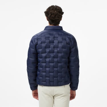  Lacoste Erkek Dik Yaka Kapitone Lacivert Mont