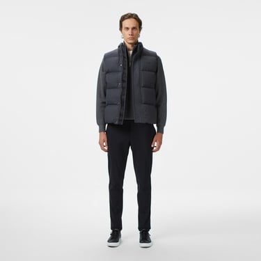  Lacoste Erkek Dik Yaka Koyu Gri Yelek