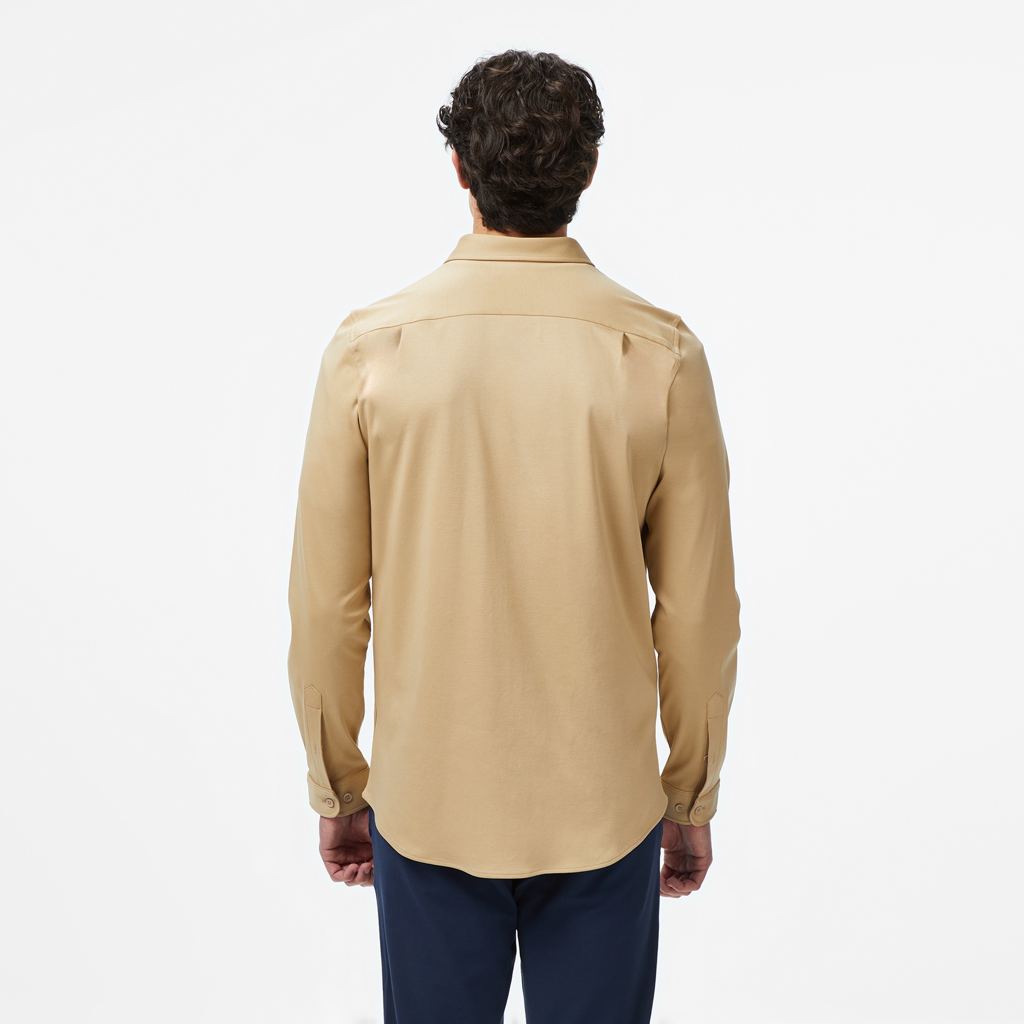 Erkek Slim Fit Bej Gömlek