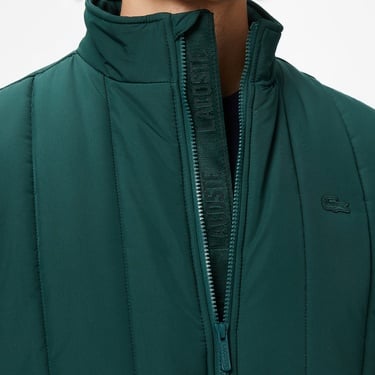  Lacoste Erkek Dik Yaka Koyu Yeşil Mont