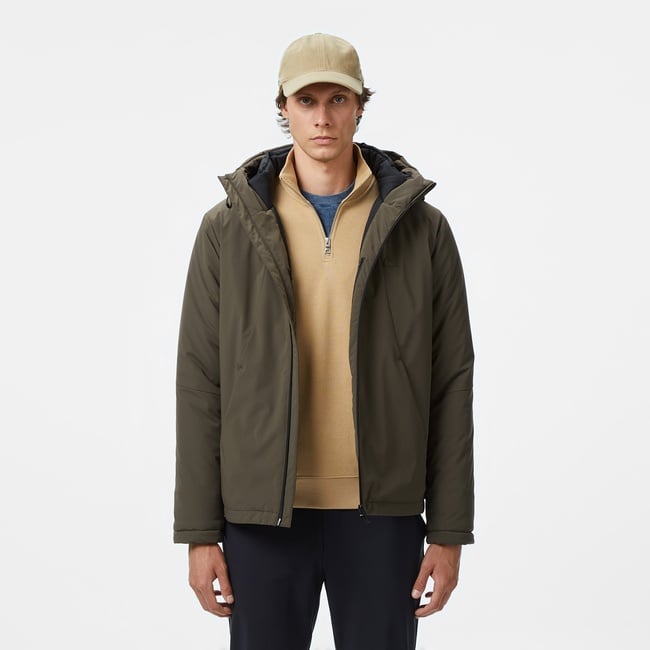  Lacoste Erkek Kapüşonlu Haki Mont