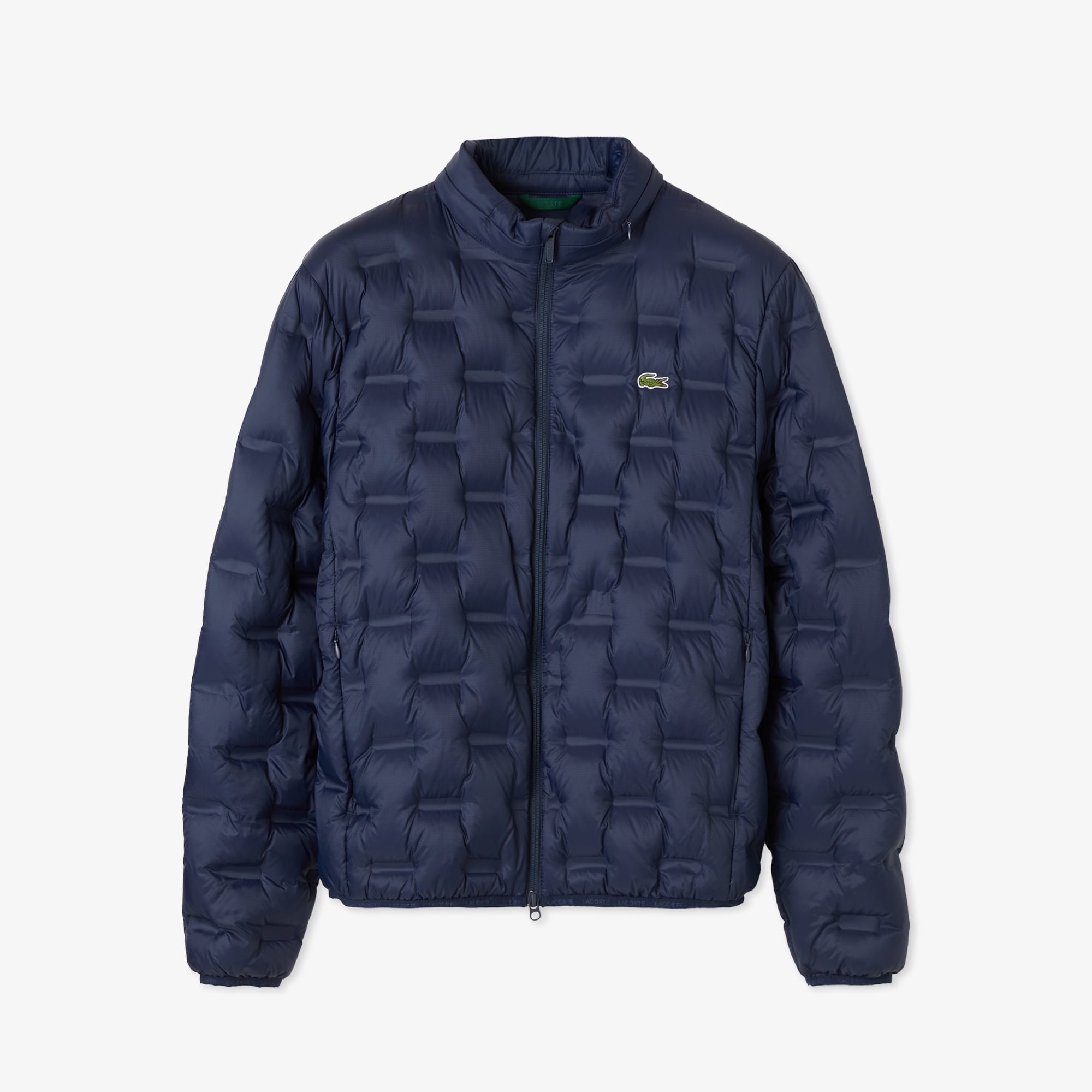 Lacoste Erkek Dik Yaka Kapitone Lacivert Mont