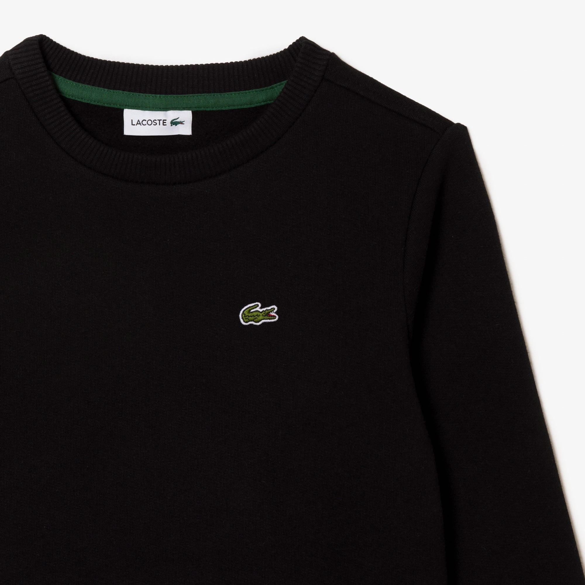 Lacoste Çocuk Bisiklet Yaka Siyah Sweatshirt