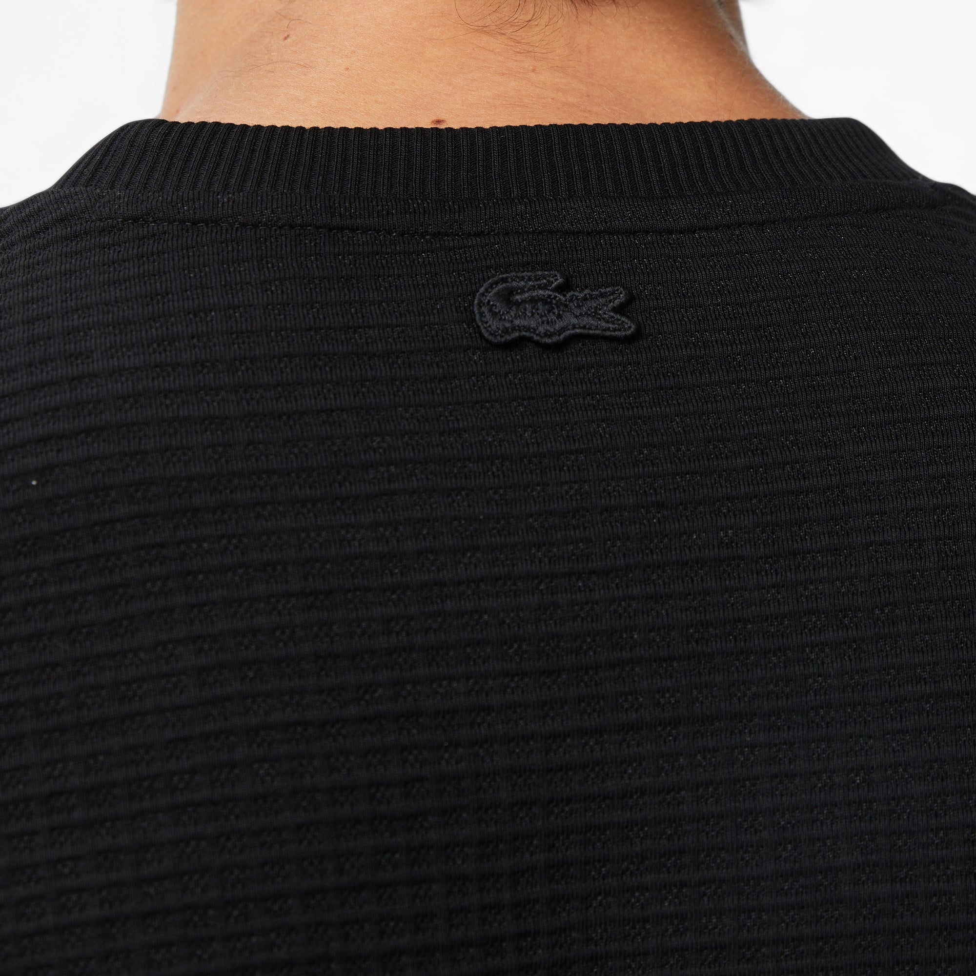 Erkek Uzun Kollu Bisiklet Yaka Siyah T-Shirt