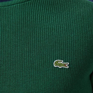  Lacoste Erkek Classic Fit Bisiklet Yaka Renk Bloklu Yeşil Kazak