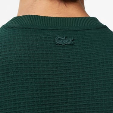  Lacoste Erkek Uzun Kollu Bisiklet Yaka Yeşil T-Shirt