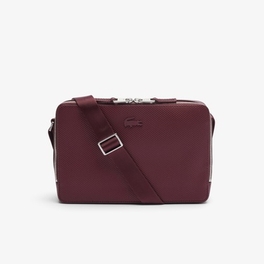  Lacoste Chantaco Erkek Deri Bordo Postacı Çantası
