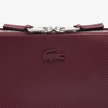  Lacoste Chantaco Erkek Deri Bordo Postacı Çantası