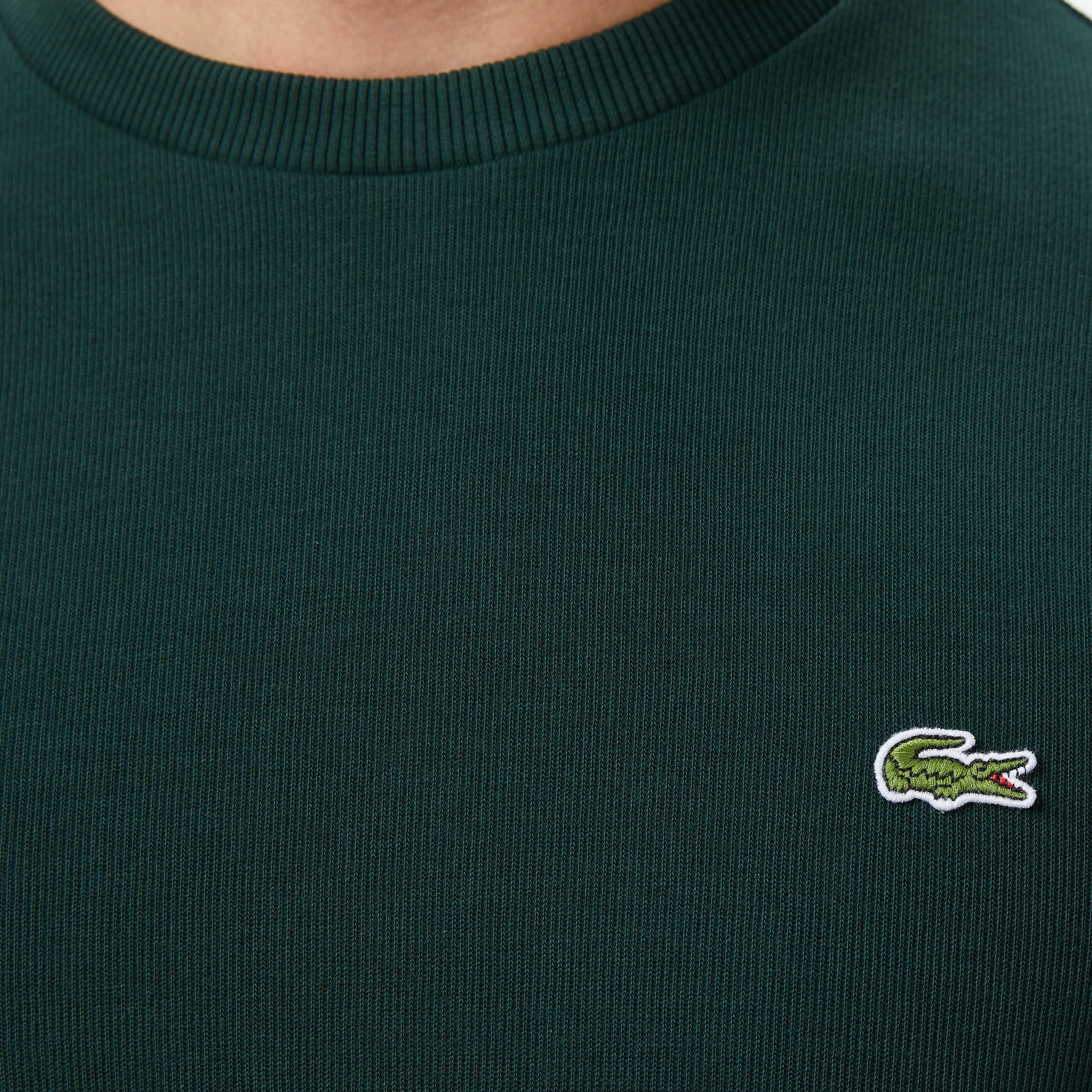 Lacoste Erkek Regular Fit Uzun Kollu Bisiklet Yaka Koyu Yeşil T-Shirt