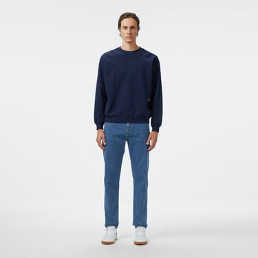  Lacoste Erkek Relaxed Fit Bisiklet Yaka Lacivert Sweatshirt