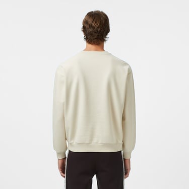  Lacoste Erkek Relaxed Fit Bisiklet Yaka Açık Krem Sweatshirt