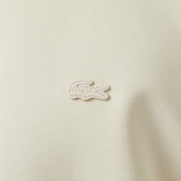  Lacoste Erkek Relaxed Fit Bisiklet Yaka Açık Krem Sweatshirt