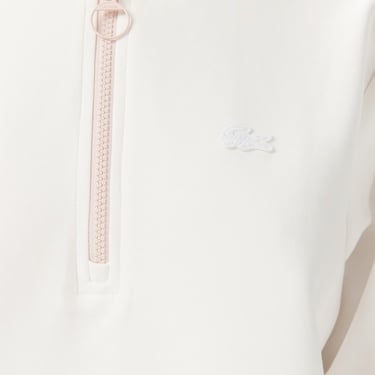  Lacoste Kadın Regular Fit Yarım Fermuarlı Beyaz Sweatshirt