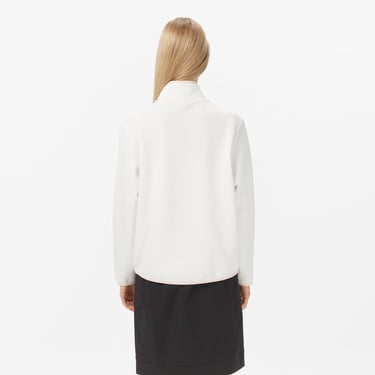  Lacoste Kadın Regular Fit Yarım Fermuarlı Beyaz Sweatshirt