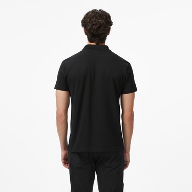  Lacoste Erkek Regular Fit Renk Bloklu Siyah Polo