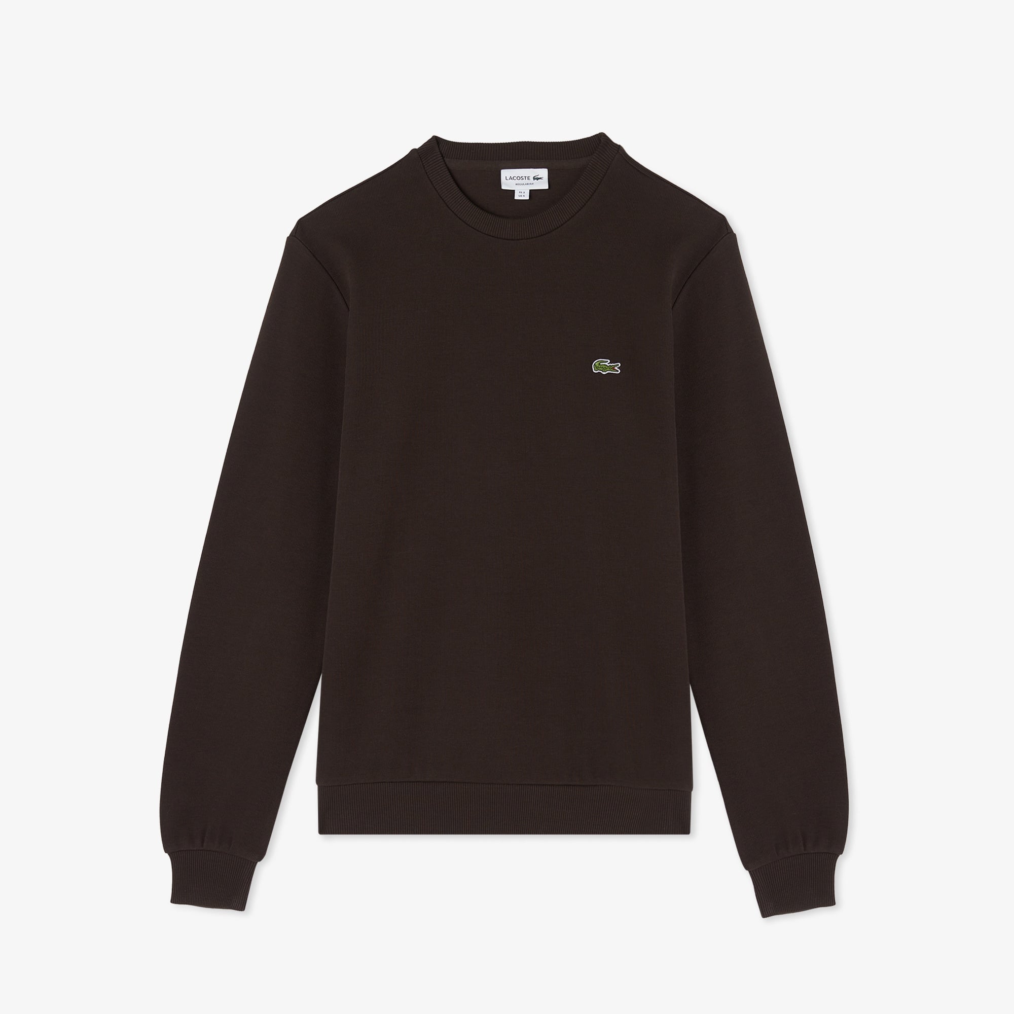 Lacoste Erkek Regular Fit Uzun Kollu Bisiklet Yaka Kahverengi T-Shirt