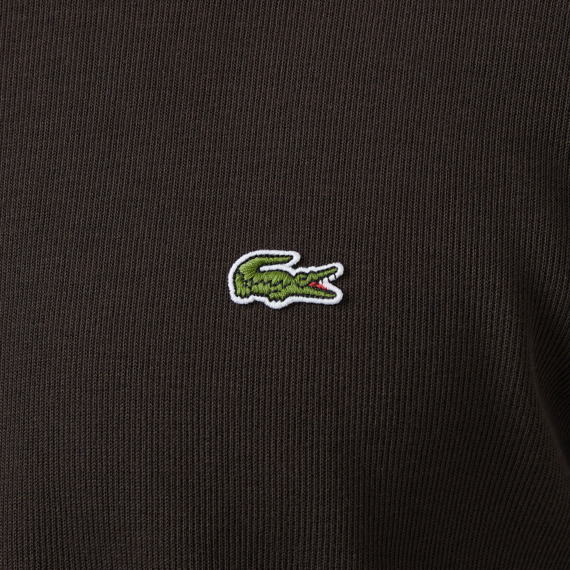 Lacoste Erkek Regular Fit Uzun Kollu Bisiklet Yaka Kahverengi T-Shirt