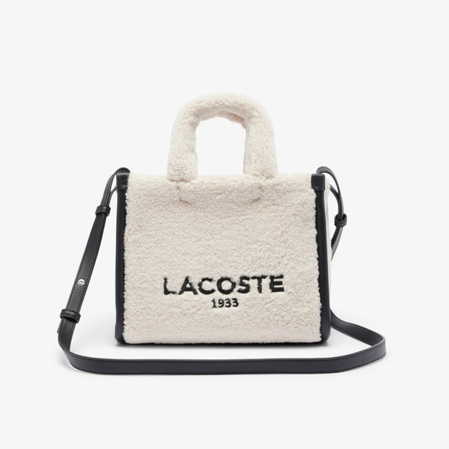  Lacoste Heritage Kadın Baskılı Krem Omuz Çantası