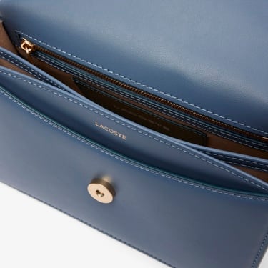  Lacoste Tennis Bliss Kadın Deri Mavi Omuz Çantası
