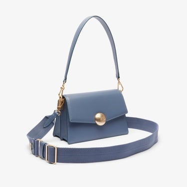  Lacoste Tennis Bliss Kadın Deri Mavi Omuz Çantası