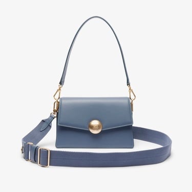  Lacoste Tennis Bliss Kadın Deri Mavi Omuz Çantası