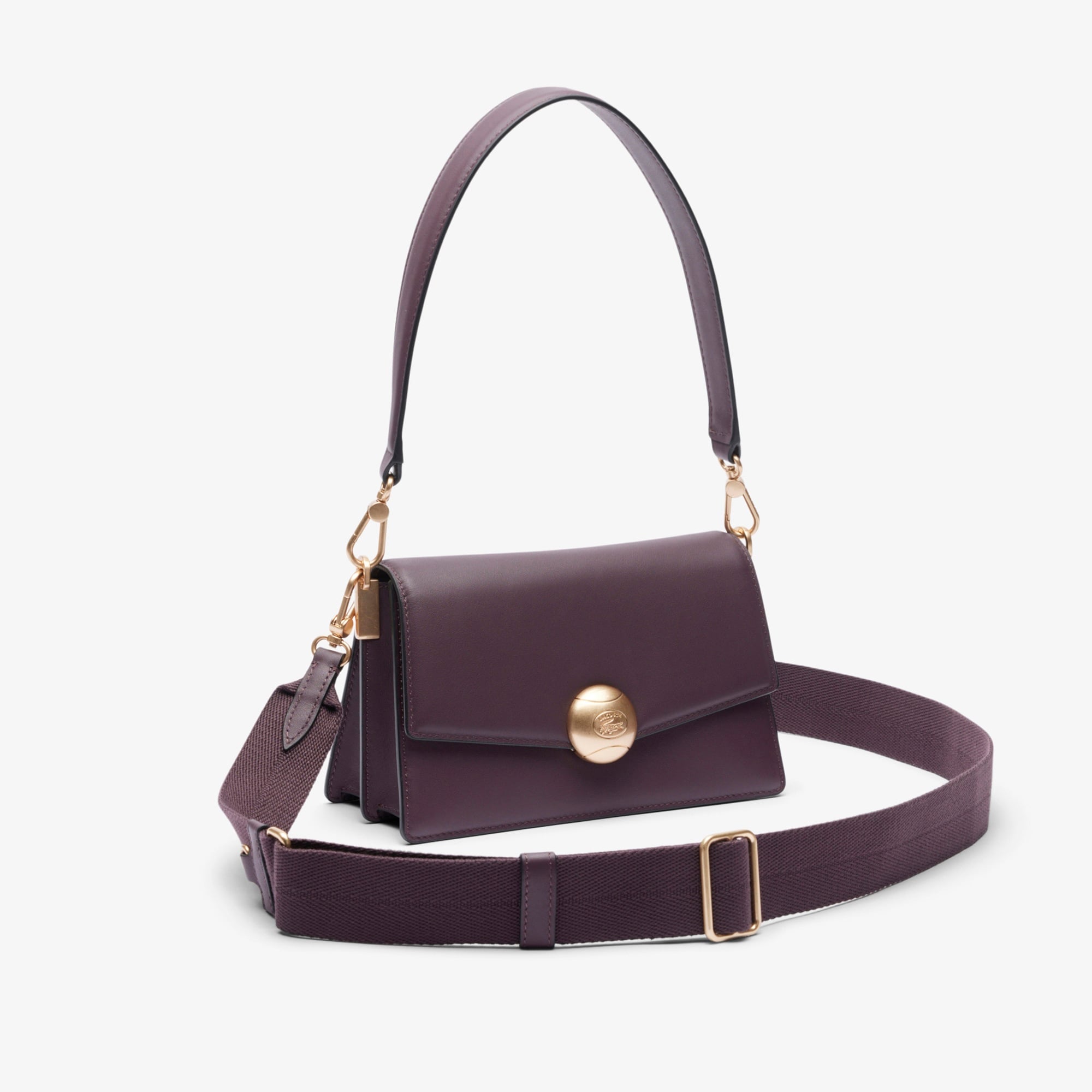 Lacoste Tennis Bliss Kadın Deri Bordo Omuz Çantası