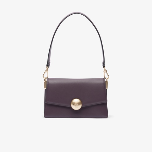  Lacoste Tennis Bliss Kadın Deri Bordo Omuz Çantası