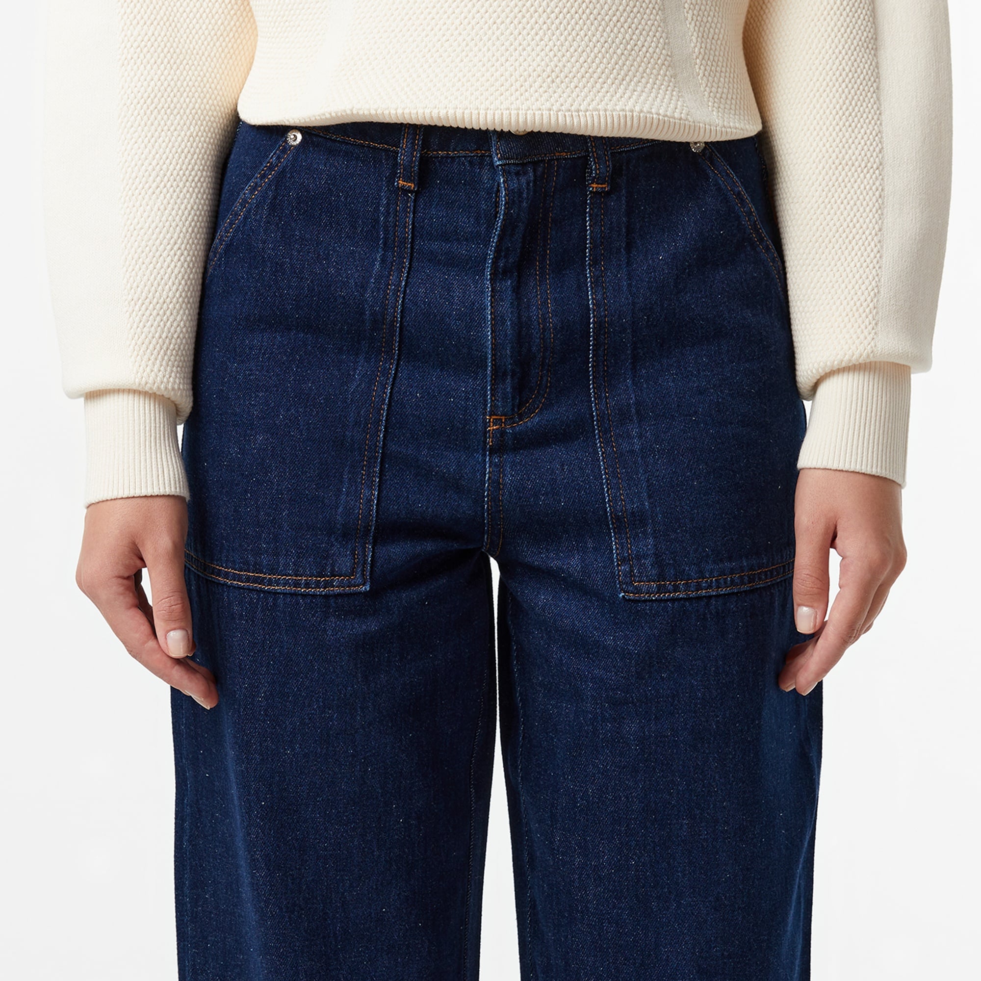 Lacoste Kadın Straight Fit Koyu Mavi Pantolon