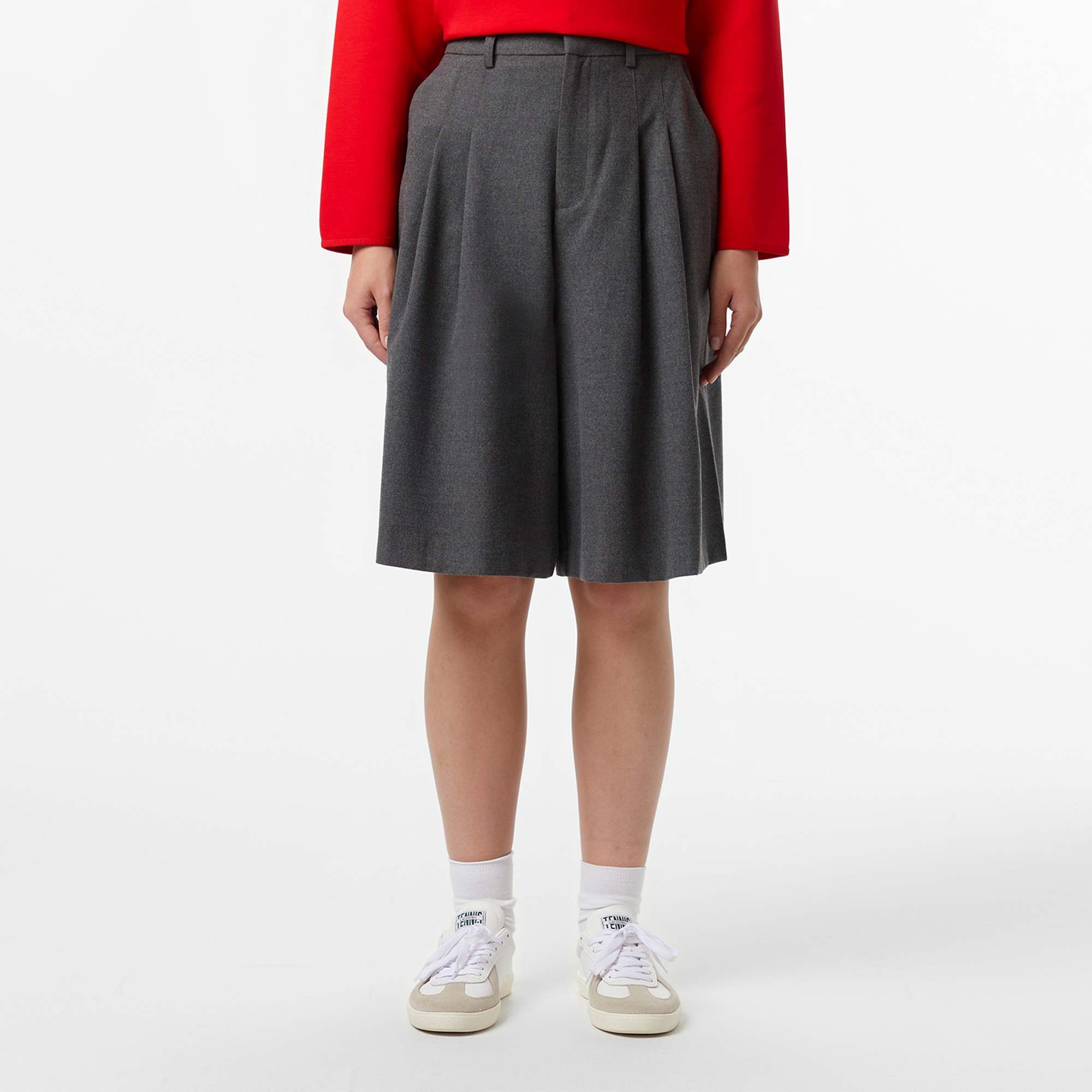 Lacoste Kadın Gri Bermuda Şort