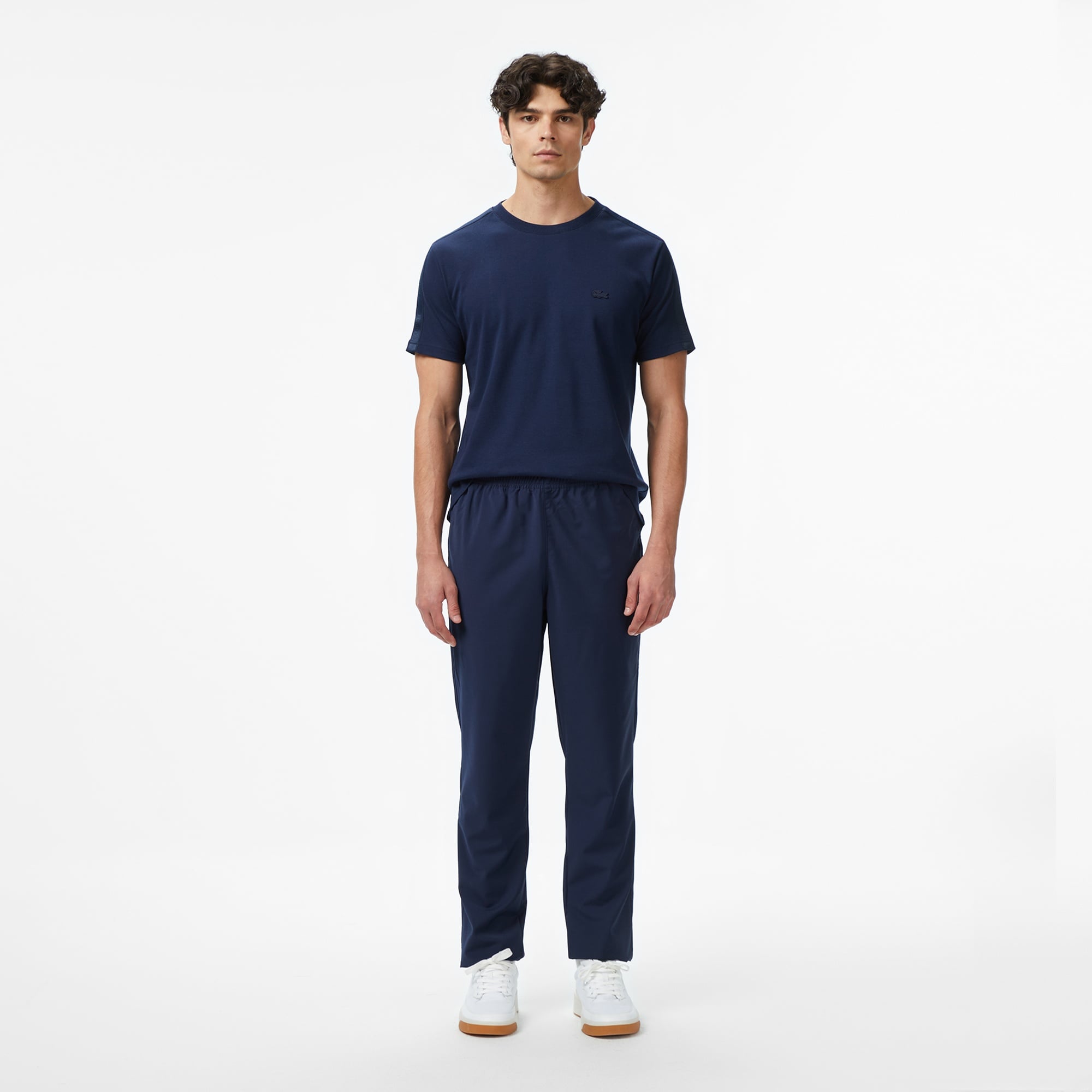 Erkek Oversize Fit Bisiklet Yaka Lacivert T-Shirt