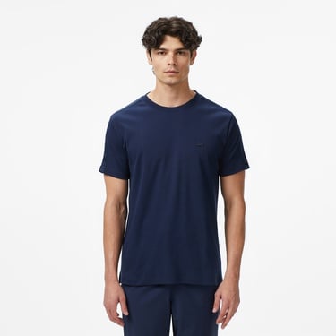  Lacoste Erkek Regular Fit Bisiklet Yaka Lacivert T-Shirt