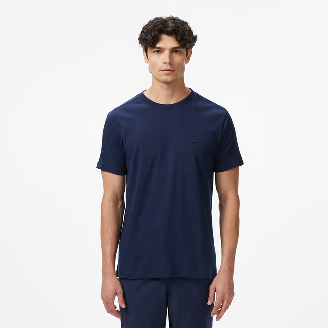  Lacoste Erkek Regular Fit Bisiklet Yaka Lacivert T-Shirt