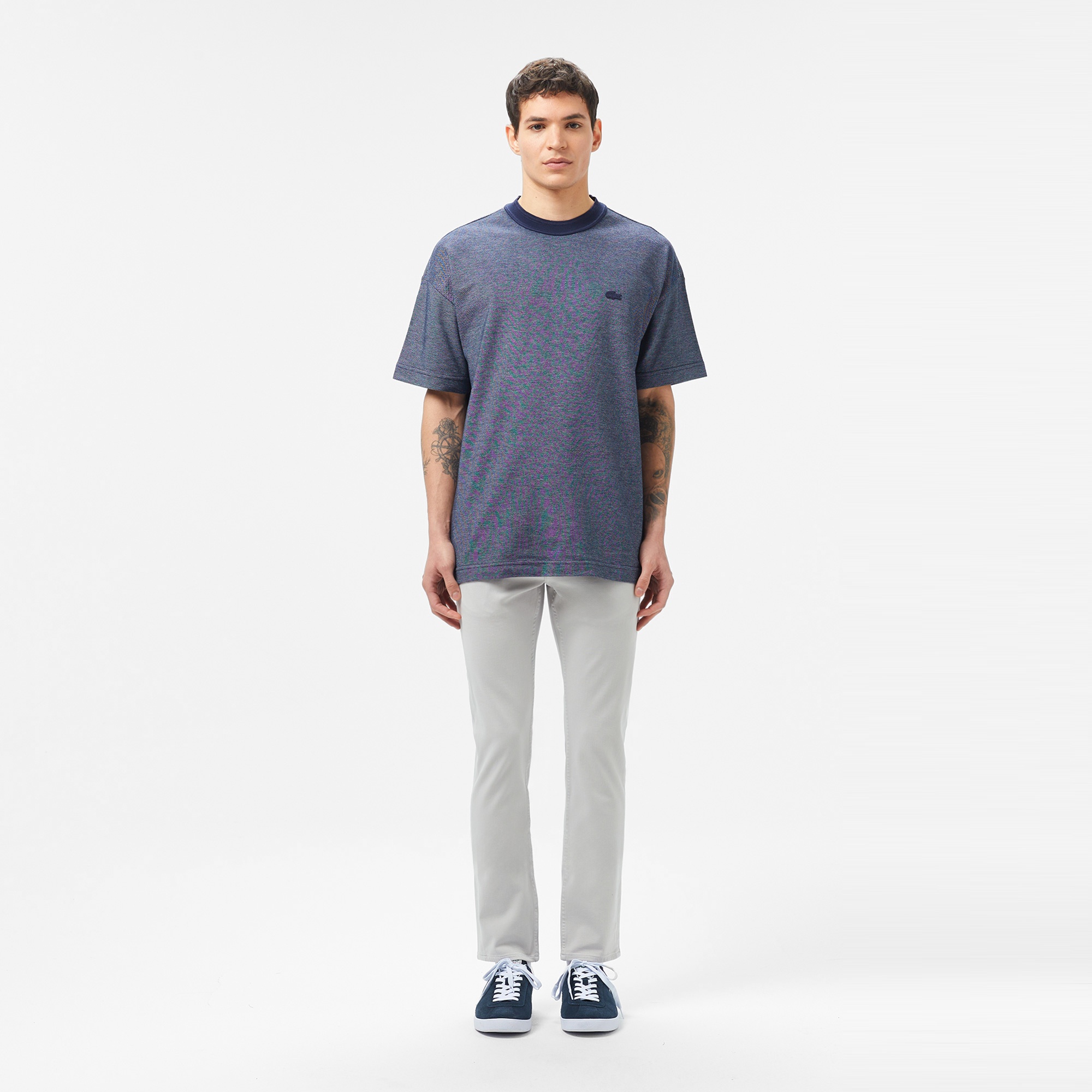 Lacoste Erkek Slim Fit Gri Jean Pantolon