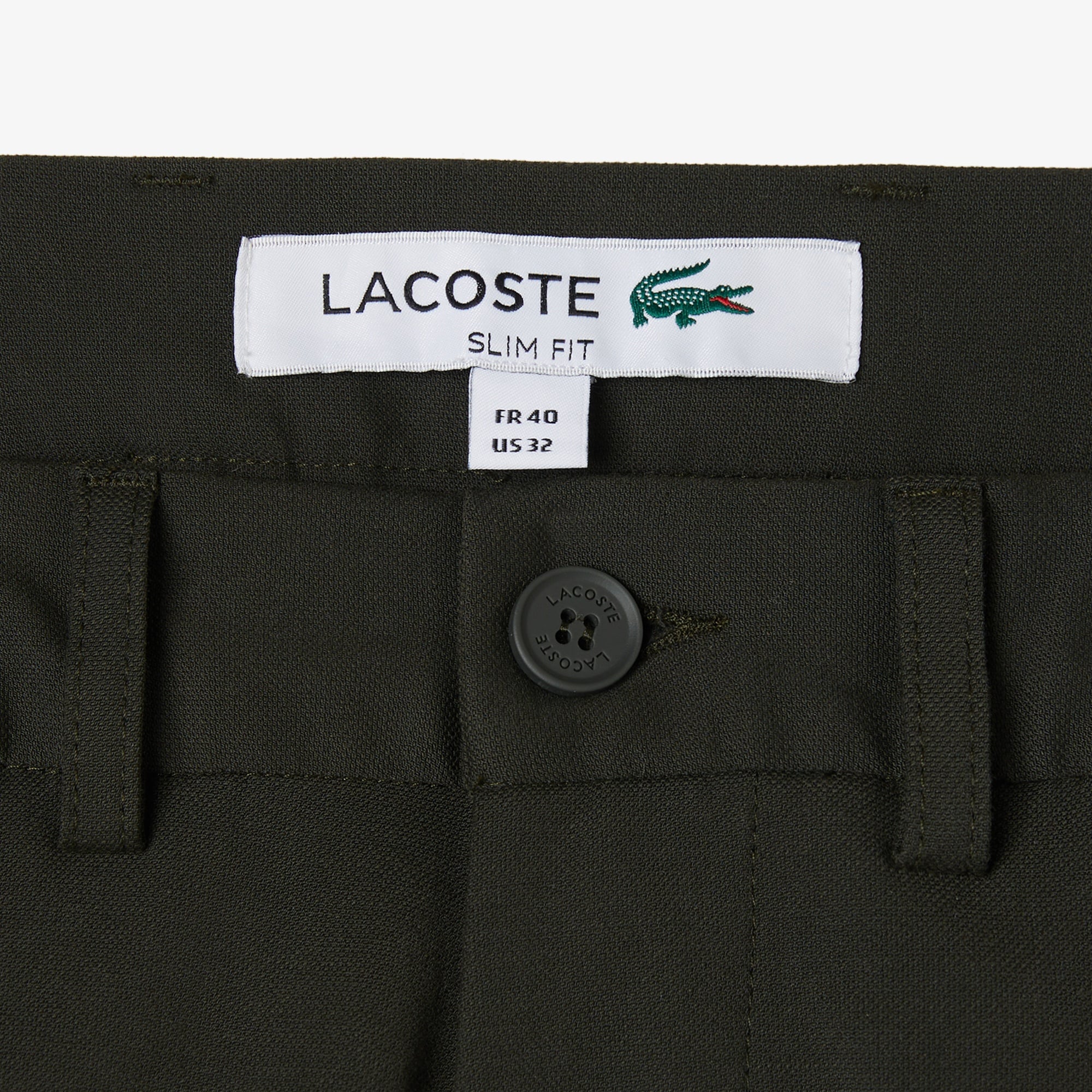 Lacoste Erkek Slim Fit Haki Chino Pantolon
