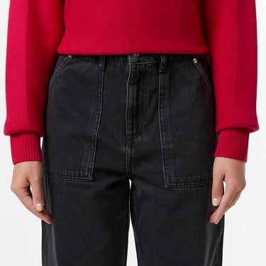  Lacoste Kadın Stragiht Fit Koyu Gri Pantolon