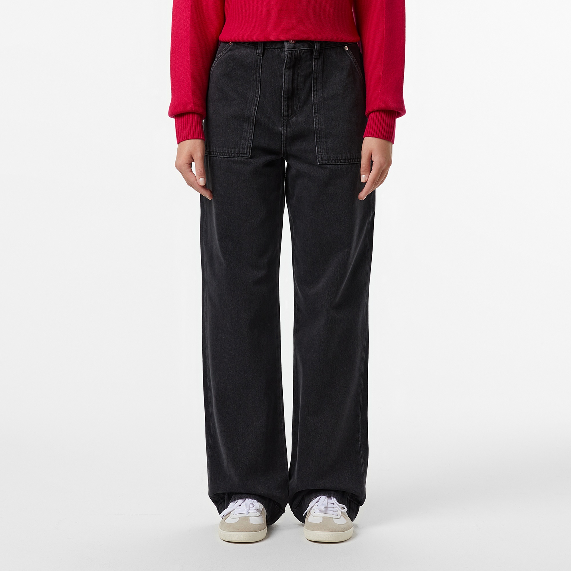 Lacoste Kadın Stragiht Fit Koyu Gri Pantolon