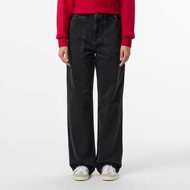  Lacoste Kadın Stragiht Fit Koyu Gri Pantolon