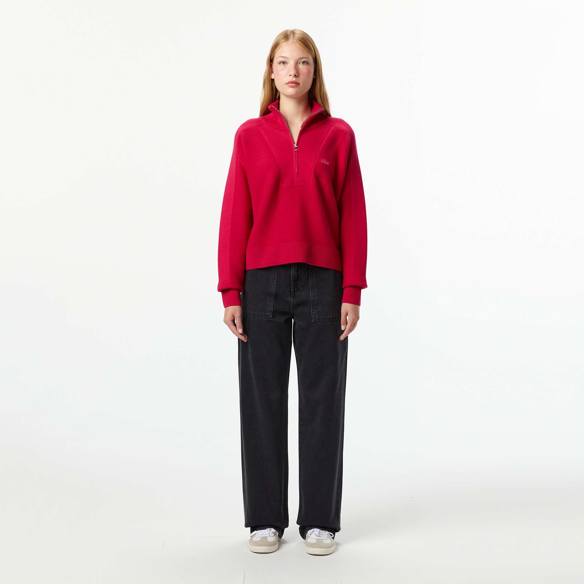 Lacoste Kadın Stragiht Fit Koyu Gri Pantolon