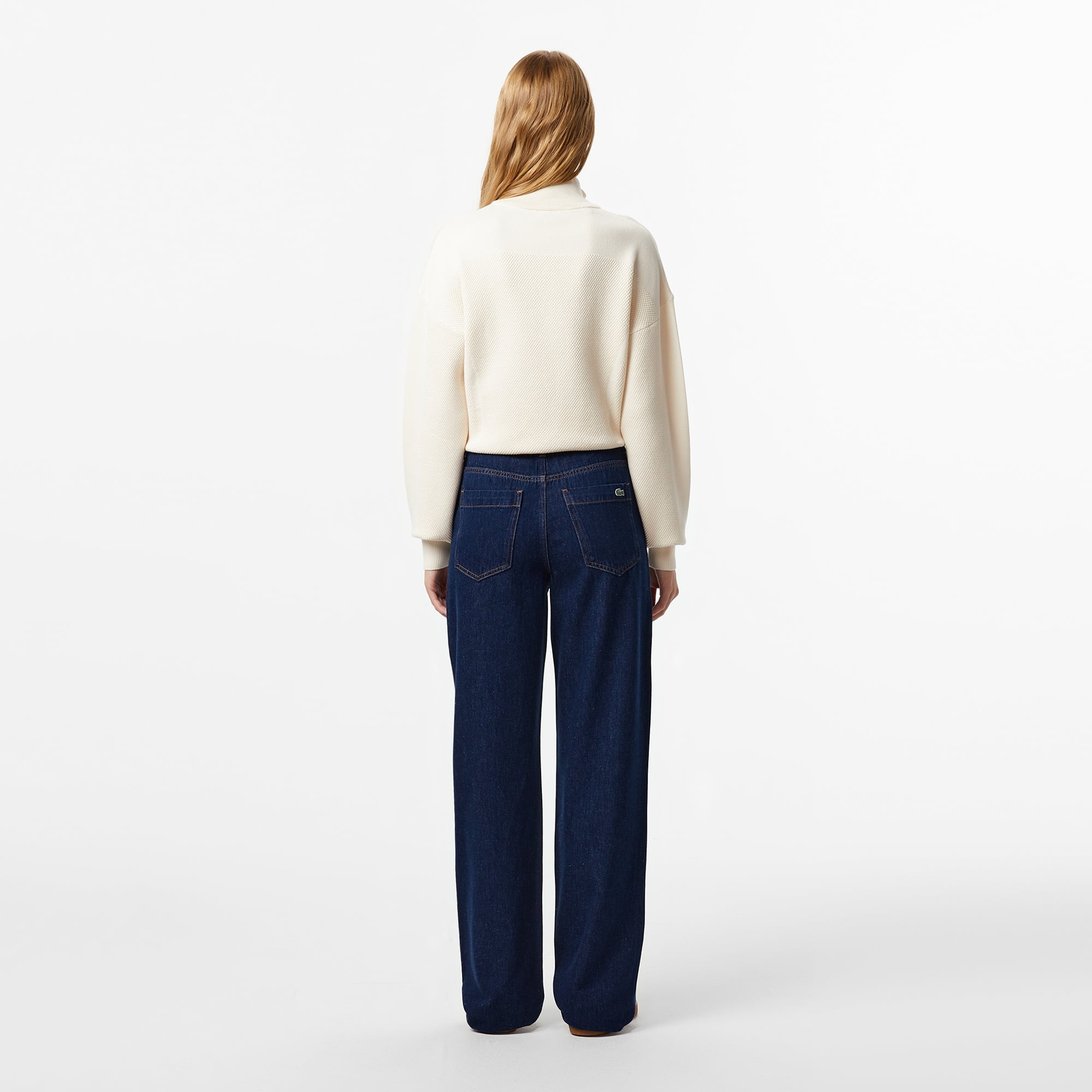 Lacoste Kadın Straight Fit Koyu Mavi Pantolon