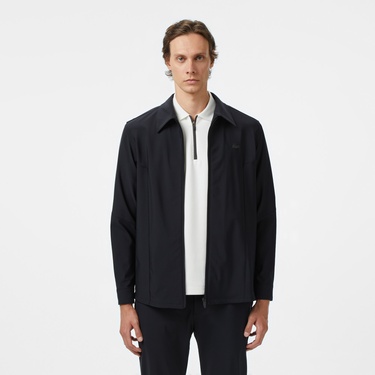  Lacoste Erkek Regular Fit Fermuarlı Siyah Ceket