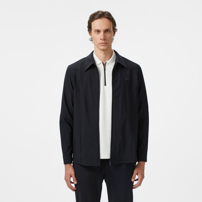  Lacoste Erkek Regular Fit Fermuarlı Siyah Ceket