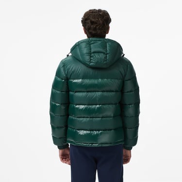  Lacoste Erkek Kapüşonlu Koyu Yeşil Mont