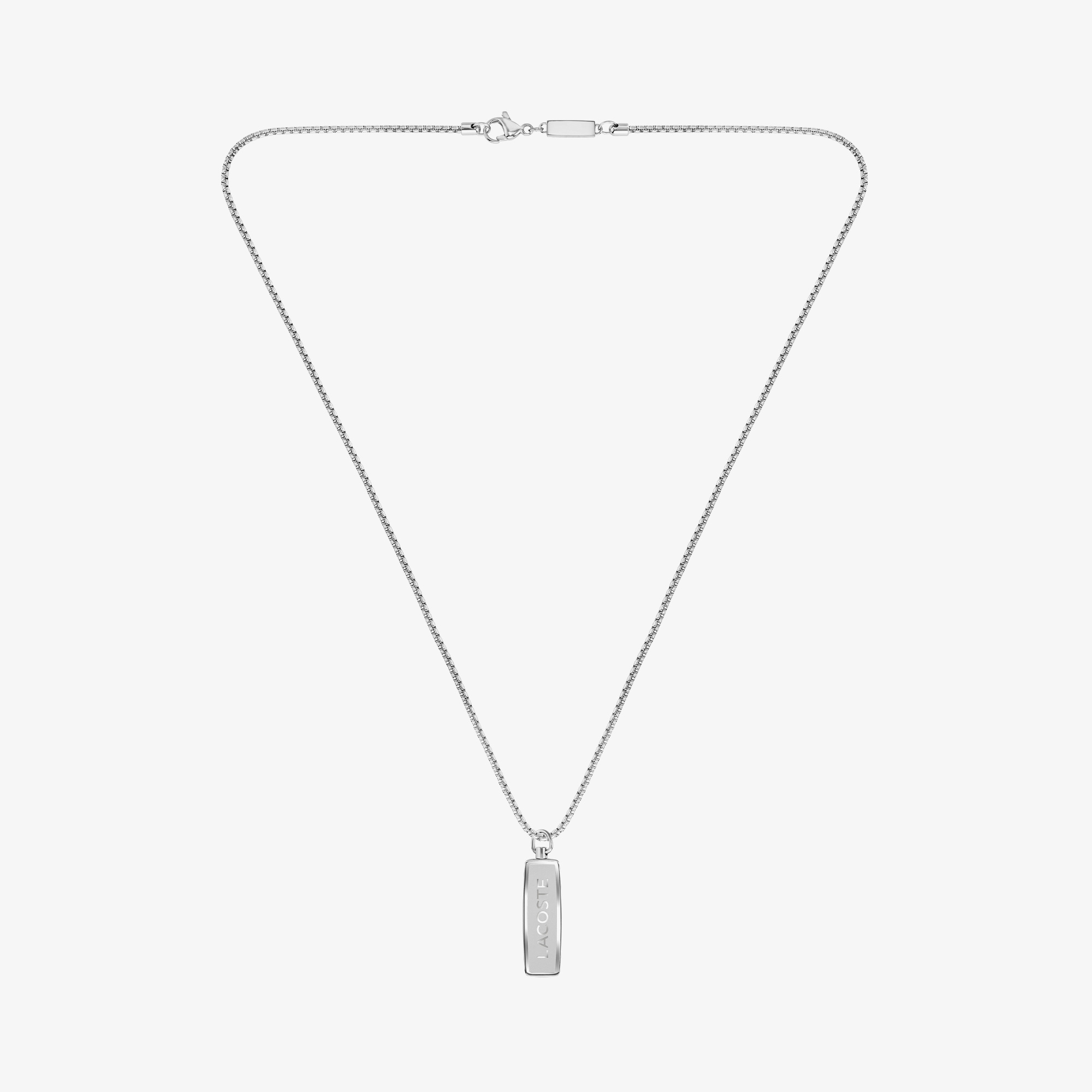  Lacoste District Erkek Gri Kolye